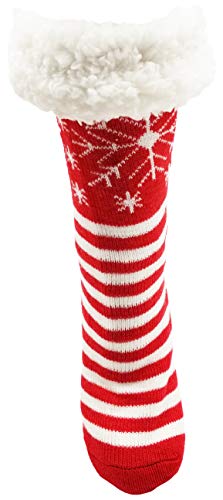 Winterlace Sherpa Lined Slipper Socks, 3 Pairs For Women, Fluffy Christmas Winter Patterned With Gripper Bottoms thumb #6