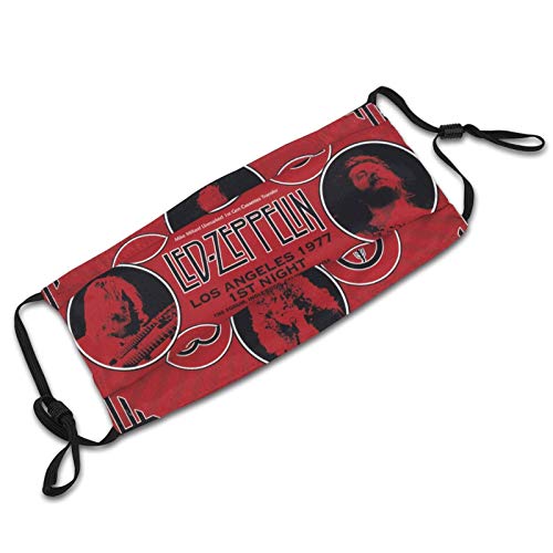 WINTERSUNNY Band Face Mask for Adults Reusable Windproof Led Zeppelin Poster Mouth Cover with Elastic Straps Fashionable Stairway to Heaven Decorative Masks