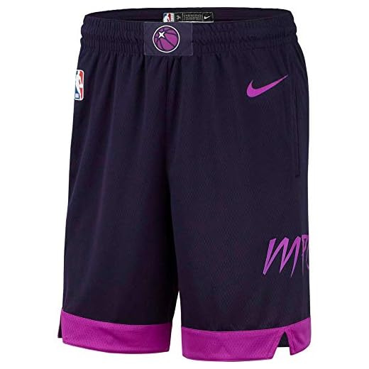Minnesota Timberwolves Youth 8-20 Official Swingman Dri-Tek Performance Shorts (Youth - Medium, Minnesota Timberwolves Purple City Edition Shorts)