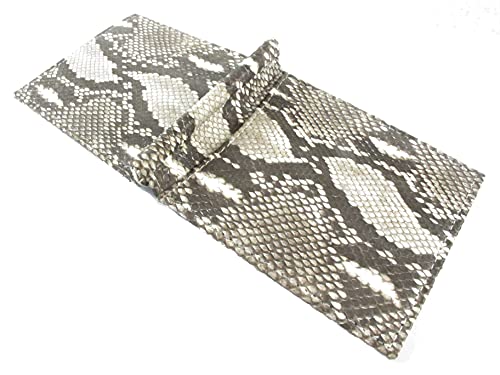 Genuine Python Snake Skin Leather Money Clip Slim Fold Wallet (Reticulated Natural)4