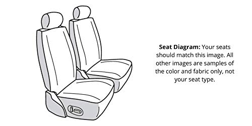 Front Seats: Shearcomfort Custom Neoprene-Style Seat Covers For Toyota Tacoma (2016-2020) In Black W/Charcoal For Buckets W/Adjustable Headrests #TOP1