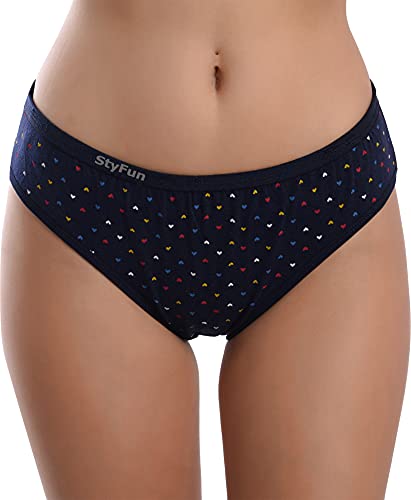 Image of StyFun Women Cotton Hipster Panties for Women Daily Use, Back and Front Coverage, Multicolor, for Size- S, M, L, XL, XXL, See Main Image to Check How Many Panty You Will Get