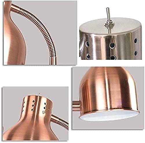 image for SZDYQ Kitchen Heat Lamp Food Warmer Single/Double Bulbs Buffet Carving