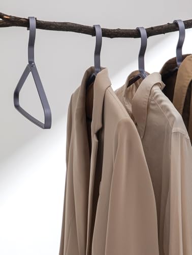 Premium Matte Titanium Gray Aluminum Coat Hangers 6 Piece Set, 16.5 Extra Smooth & Durable Metal Shirt Dress Hanger,Aluminum Alloy Hanger,Clothing Support,Clothing Hang