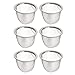 Hemoton 6Pcs Metalowe Czajnicze Sitters Sitters Stal Nierdzewne Filtry Herbaty Brewing Koszyk Do Luźnej Herbaty