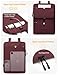 HYZUO 15-16 Inch Puffy Laptop Sleeve Padded Handbag for MacBook Pro 15/16, 15" 15.6" Dell/HP/Lenovo/Asus/Acer Notebook Chromebook, Women Slim Shoulder Bags Work Daily Bag, Wine Red