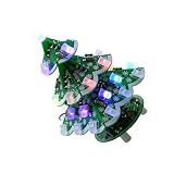 FUZYXIH Set fai da te per albero di Natale a LED con esercizi di saldatura, progetto di montaggio elettronico, decorazione per luci a LED