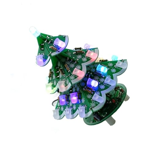 Ensemble de soudure coloré pour sapin de Noël - Lumière LED - Amusant - Pratique électronique - Décoration de Noël