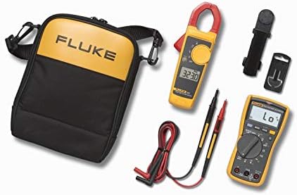 Fluke 117/323 Kit Multimeter and Clamp Meter Combo Kit For Residential And Commercial Electricians, AC/DC Voltage, AC Current 400 A, Includes Test Leads, TPAK And Carrying Case