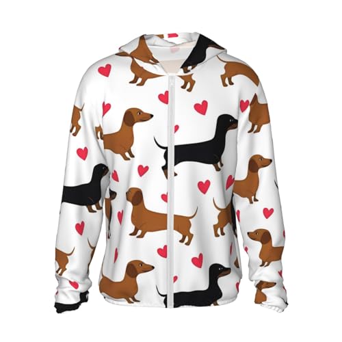 Veste protection solaire motif teckel romantique pour un été en toute sécurité