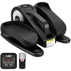 AOODIL Entrenador Elíptico Bajo Escritorio, Máquina Elíptica de Pedal con Velocidades Ajustables y Mando a Distancia, Stepper Elíptico Portátil para Aumentar la Actividad y Mejorar la Movilidad