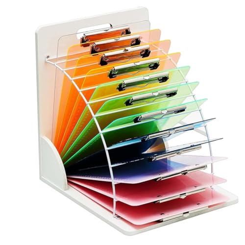 Wsikafxn File Organizer File Folder orage Rack For Classrooms, Offices, Schools, And Teachers Removable Multi-Layer Book And azi