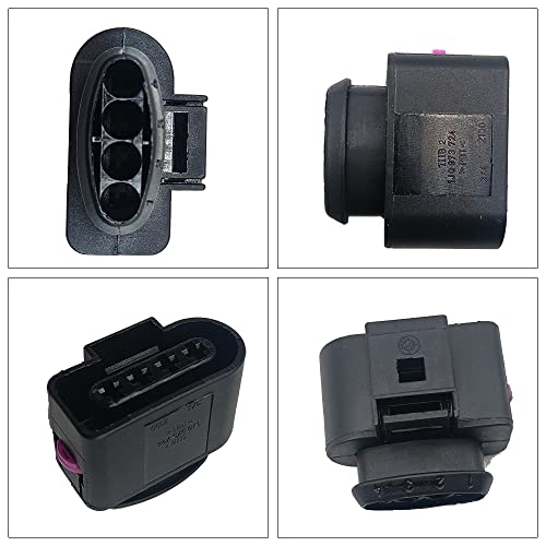 6Pcs Ignition Coil Connector Kit Harness Wiring Plug And 0.3Cm Take-Up Tool Fit For Audi Vw Replace 4B0 973 724 4B0973724 4-Way Female Coil Connectors Repair Kit #TOP6