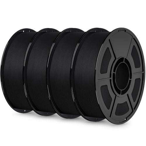 IEMAI Matte PETG Filament 1.75mm, 4kg Bundle Black for FDM 3D Printers