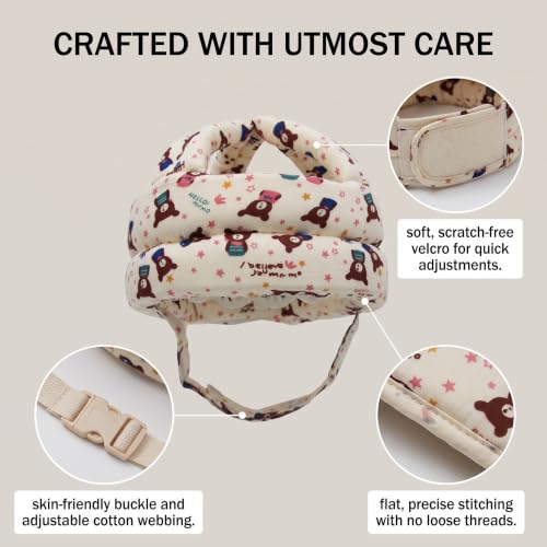 LAPQOS Casque Bebe Antichoc Protection,Chapeau de protection pour la tête de bébé – vue 7