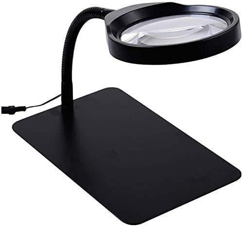 Loupe avec lentille sans distorsion Wisdom et lampe de lecture à éclairage LED ciblé