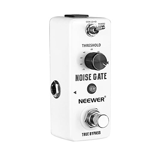 Nyare reg; aluminiumlegering bullermördare gitarr brusgrind suppressoreffekt pedal med 2 arbetsmodeller och LED-indikator