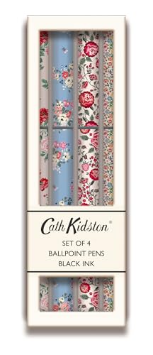 The Great British Card Company Cath Kidston - Juego de 4 bol�grafos de tinta negra