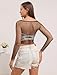 LemonGirl Women Fishnet Crop Tops Lingerie Babydoll Chemise Top US 2-18 Black