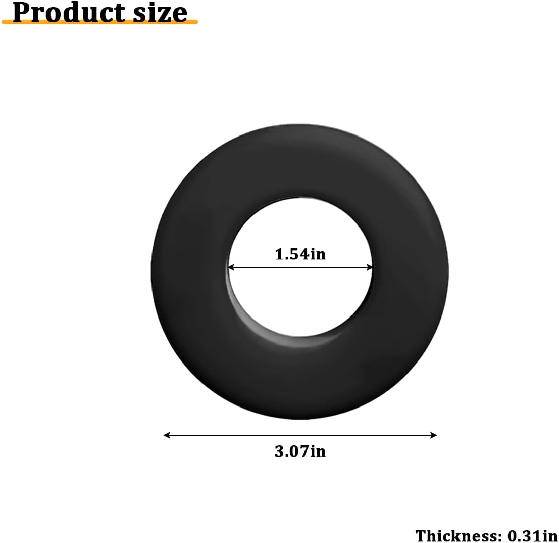 2PCS Car Silencer Pad Rubber Bushing Dampers, Vehicle Suspension Shock Absorbing Bearing Washer, Auto Front Strut Tower Mount Washer, Universal for SUV Automobile Truck (Black)