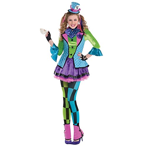 amscan Set High (PKT) (845580 55) Disfraz de sombrerero loco para niñas (10 12 años)   Grp 1 Marca