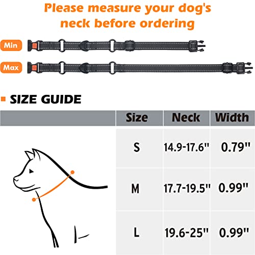 Martingale Collar For Dogs, Dog Collars With Soft Neoprene Padded, Train Dogs Not To Pull, For Small Medium Large Dogs, With Quick Release Buckle And Safe Lock, Reflective And Heavyduty Nylon Material #TOP6
