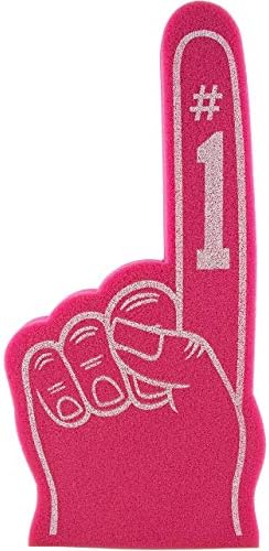 Giant Foam Finger 18 Inch- Number 1 Universal Foam Hand for All Occasions - Cheerleading for Sports - Exciting Vibrant Colors use as Celebration Pom Poms- Great for Sports Events Games School Business