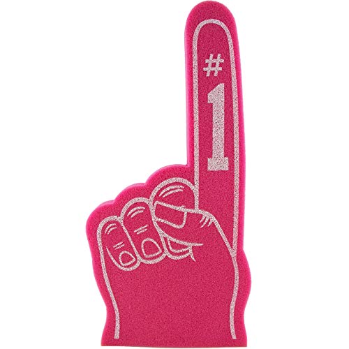 Giant Foam Finger 18 Inch- Number 1 Universal Foam Hand For All Occasions - Cheerleading For Sports - Exciting Vibrant Colors Use As Celebration Pom Poms- Great For Sports Events Games School Business #TOP3