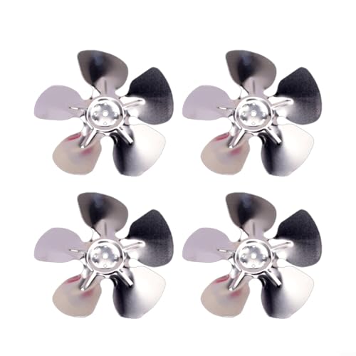 HomeVortex 4 aspas de ventilador de refrigeración de aluminio para refrigerador, accesorios de repuesto de motor con agujero de montaje de 6,9 mm, para sistemas de almacenamiento en frío para un flujo