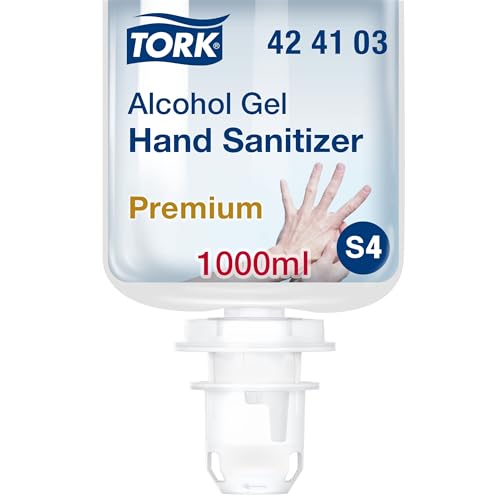 Tork Händedesinfektionsgel S4, Desinfektionsmittel ohne klebrige Rückstände, 6 × 1.000 ml, 424103
