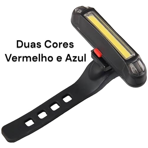 Lanterna Led Bike Sinalizador Traseiro Farol Led Luz Potente Segurança Usb Recarregável 100 Lumens