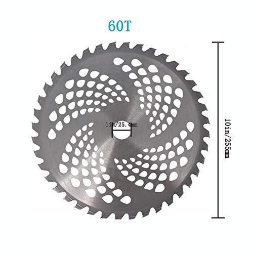 Labwork 2-Pack 10Inch 40T/60T/80T Carbide Tip Brush Blades For Cutting Wood Bush And Shrubs Most Petrol Brush Cutters (60T) #TOP1