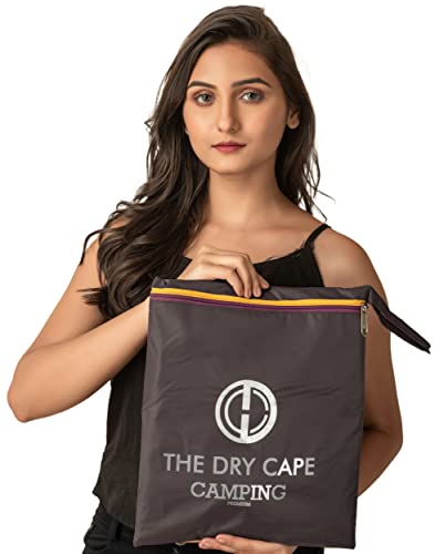 Image of THE DRY CAPE ; LET IT RAIN Women's Waterproof Rain Coat | Packable, Full Length with Hood & Pockets | Urban Commuter Rainwear