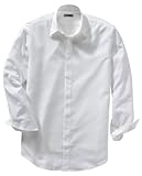 Edwards Men's Big and Tall Adjustable Cuff Cafe Shirt, White, XXX-Large Tall
