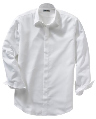 Edwards Men's Big and Tall Adjustable Cuff Cafe Shirt, White, XXX-Large Tall
