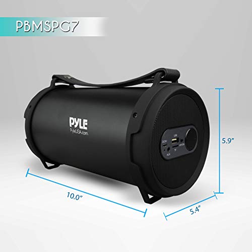 Pyle Portable Speaker, Boombox, Bluetooth Speakers, Rechargeable Battery, Surround Sound, Digital Sound Amplifier, Usb/Sd/Fm Radio, Wireless Hi-Fi Active Stereo Speaker System In Black (Pbmspg7) #TOP5