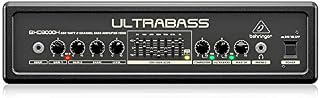 BEHRINGER BXD3000H Ultra-Lightweight 300-Watt 2-Channel Bass Amplifier Head with FBQ Spectrum Analyzer Black