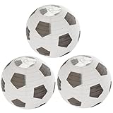 HOODANCOS Farolillos de Papel Colgantes Forma de Balón de Fútbol 3 Piezas Blancas Decoración para Fiestas de Fútbol Cumpleaños y Eventos Temáticos Deportivos