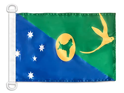 AZ FLAG Christmas Island Boat Flag 12x18 in Mesh Polyester Plastic Rings