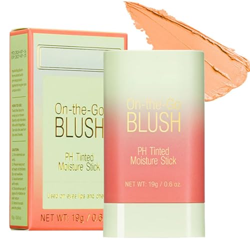 Palillo de colorete que cambia de color, resistente al agua y duradero para labios, mejillas y ojos, cremoso, sedoso e hidratante (#3 naranja coral)