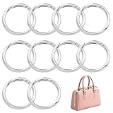 10 Stück Karabiner Rund, 48mm Runde Karabiner, Groß Karabinerhaken Rund, für Schlüsselanhänger, Taschen, Crafts, DIY Basteln, Tasche Handtasche, Bag Accessories, Silber (Drahtdurchmesser 5.5mm)