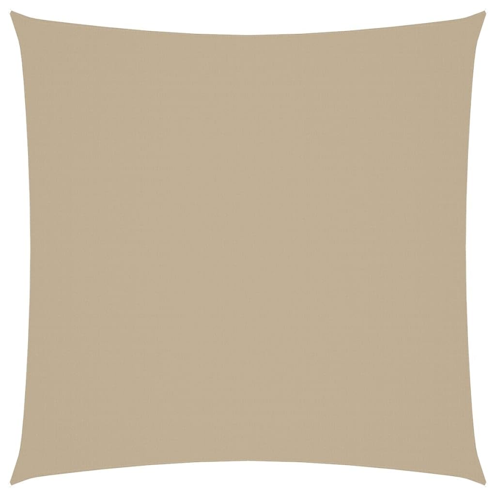 Voile d'ombrage carré pour terrasse et jardin 7x7 m beige