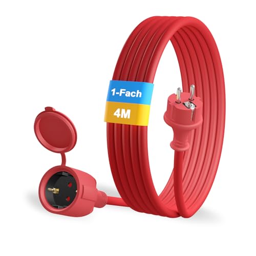 Câble électrique extérieur rouge 4m fini les fils coupés