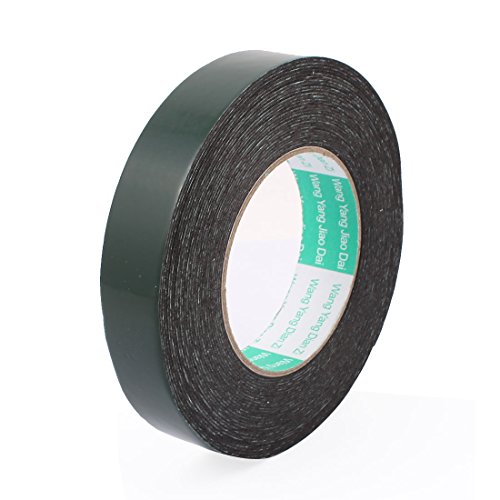Aexit 25mm x 1mm Czarna dwustronna samoprzylepna gąbczasta taśma piankowa o długości 10 m(25mm x 1mm noir auto-adhésif double-face ruban mousse éponge 10M Longueur