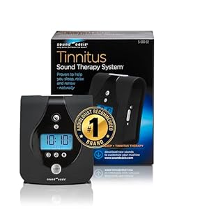 Sound Oasis Tinnitus Sound Therapy System, 24 Dr. Developed Sounds, Manage Tinnitus, Sleep Enhancement Lulls You to Sleep, Ear Ringing & Noise Relief, Privacy, Alarm w/Chime, Auto-Off Sleep Timer