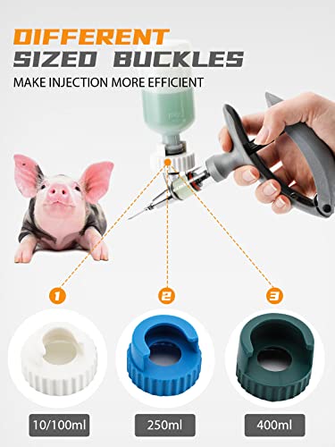 Proshine 5Ml Livestock Syringe Plastic Continuous Injector With 7 Needles, Adjustable Precise Cattle Syringe For Goats, Pigs, Poultry #TOP3