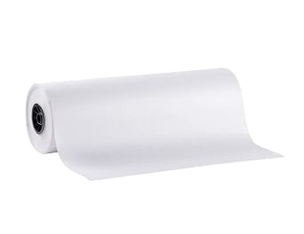 White Kraft Butcher Paper Roll - 18 inch x 1000 Feet - Food Grade Great Smoking Wrapping Paper for Meat of All Varieties Made in USA Unwaxed and Uncoated