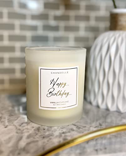 Birthday Candle - Vanilla Cupcake Soy Wax Candle, Buttercream Scent, 50 Hours Burn Time #TOP7