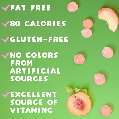 COKOC Peelable Gummy Peach,Peeling Gummy Peach Candy,Individual Packaging 2.64oz Bag Fruit Gummies(Pack of 3)