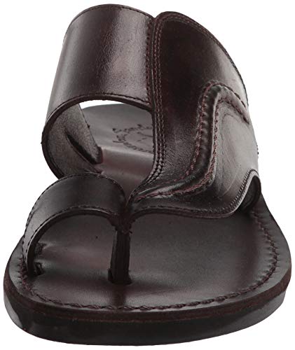 Jerusalem Sandals Peter - Leather Toe Strap Sandal - Brown #TOP1
